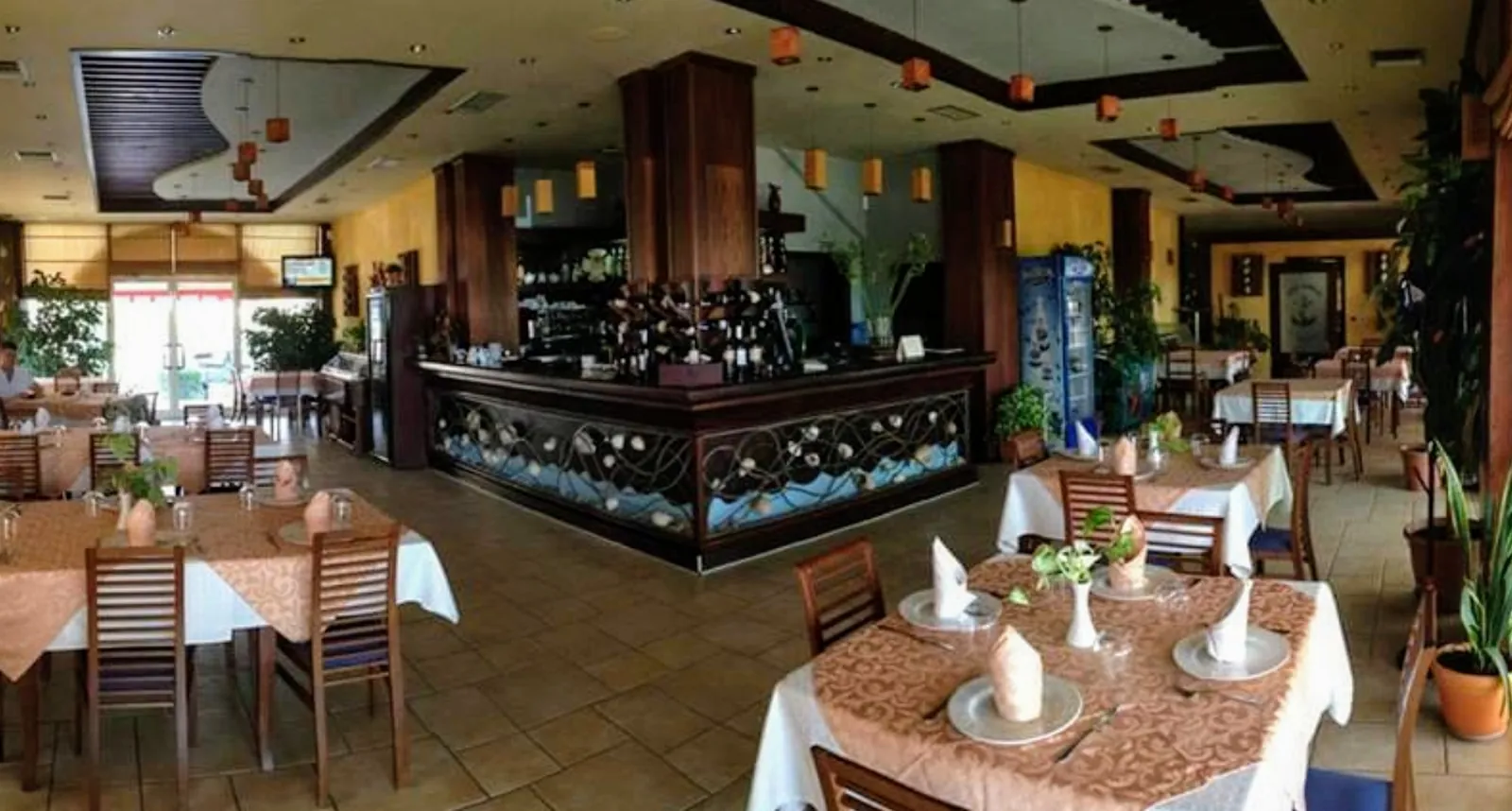 The dining room and the bar